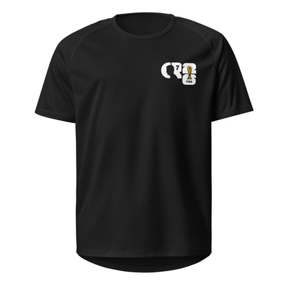 Maillot CR7 Cristiano Ronaldo noir face – logo poitrine football