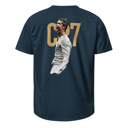 Maillot CR7 Cristiano Ronaldo bleu marine dos – Ronaldo célébration