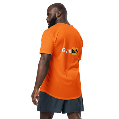 Maillot de sport Gym Rat orange fluo dos - Gym Hub