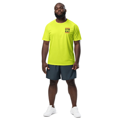 Maillot de sport Gym Rat jaune fluo face - fitness