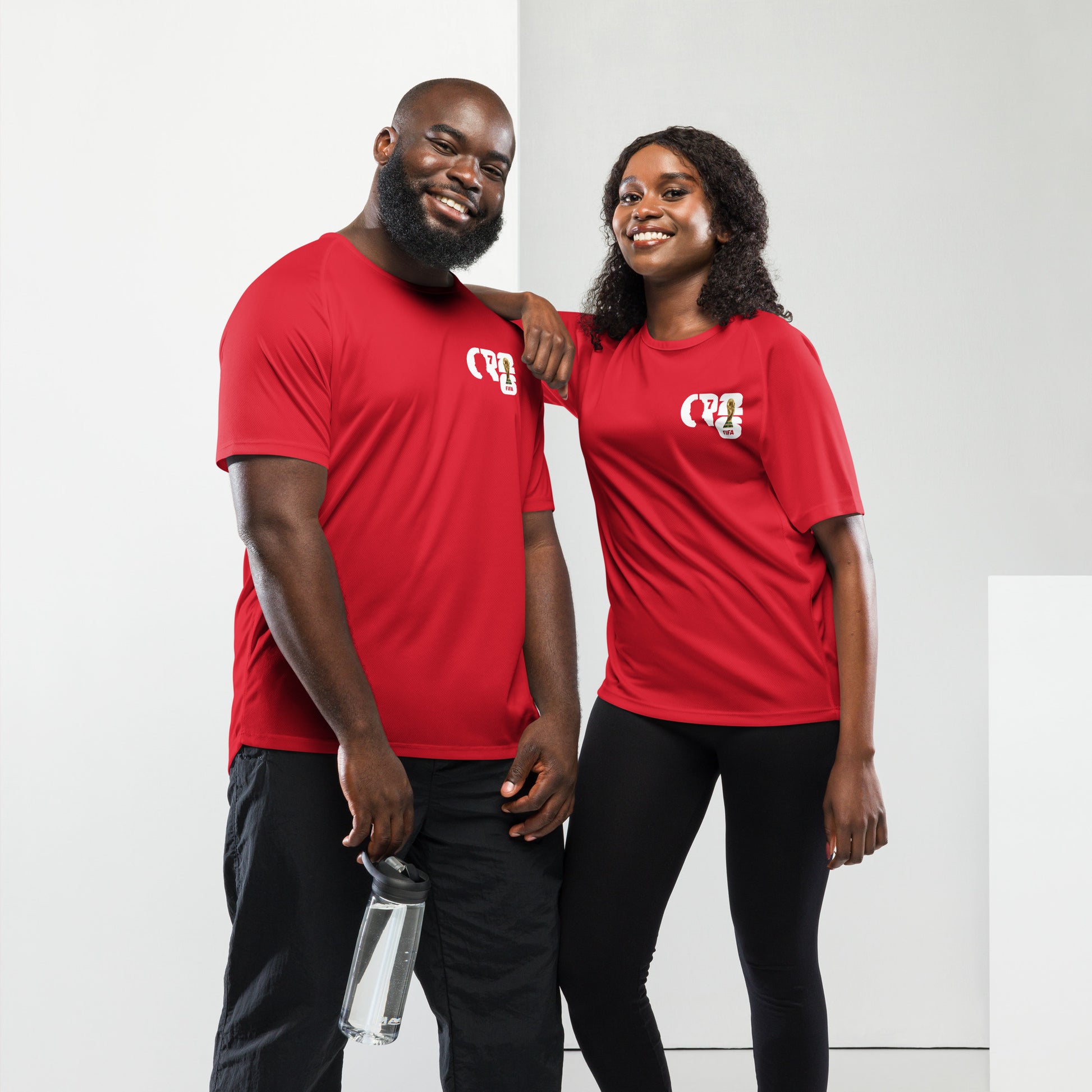 Maillot de sport unisexe imprimé intégral – vue arrière