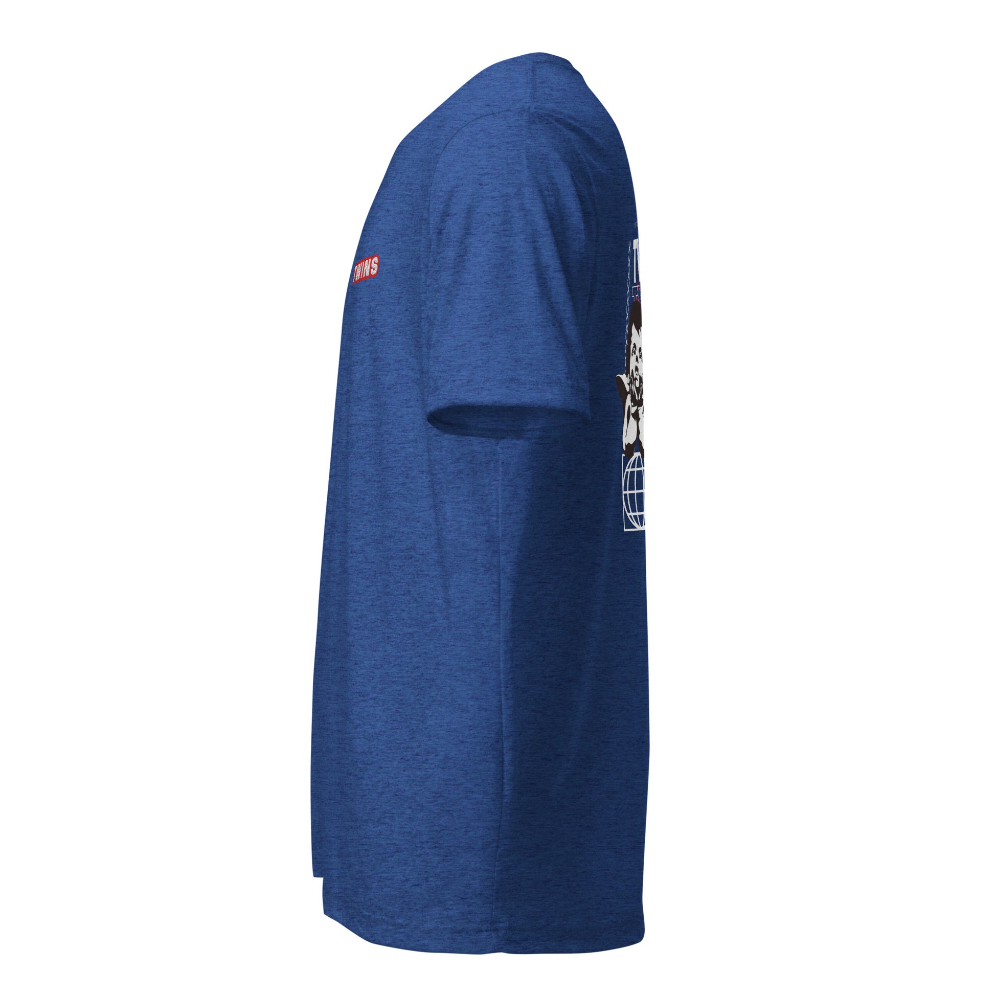 T-shirt Twins Urban Style bleu roi - profil gauche