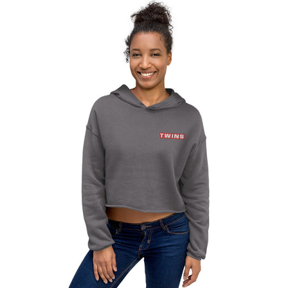 Sweat à capuche court Twins tempête face - streetwear femme
